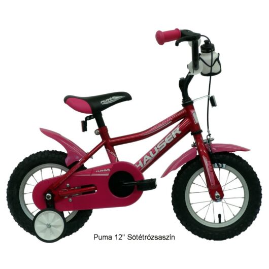 Hauser Puma 12" gyerekkerékpár sötét rózsaszí