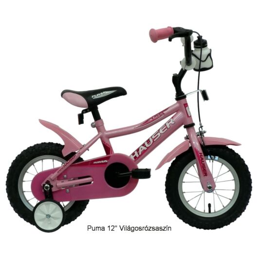 Hauser Puma 12" gyerekkerékpár világos rózsaszín