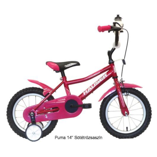 Hauser Puma 14" gyerekkerékpár sötét rózsaszín