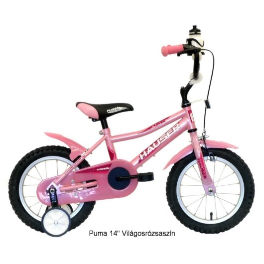 Hauser Puma 14" gyerekkerékpár világos rózsaszín