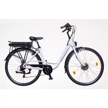Neuzer Zagon E-trekking, unisex elektromos kerékpár, matt fehér-arany, 17"