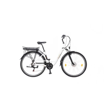 Neuzer Zagon E-trekking, unisex elektromos kerékpár teleszkópos, matt fehér-arany, 17"