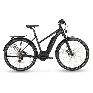 Stevens elektromos crossover kerékpár E-6X Tour, női, L46, stealth black
